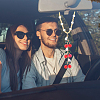 Acrylic & Resin & Glass Seed Beaded Car Hanging Pendant Decorations HJEW-DR00329-4