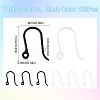 200Pcs 2 Colors Plastic Earring Hooks KY-SC0001-67-2