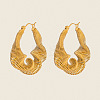 Twist 304 Stainless Steel Hoop Earrings JE2678-1-1