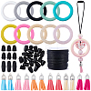 12Pcs 12 Colors Ring Silicone Beads SIL-BM0001-11-1