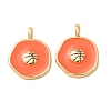 Brass Enamel Pendants KK-CJC12A6-01C-G-1
