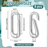 8Pcs Brass Spring Gate Rings KK-BC0015-69P-2