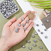  100Pcs 1-Hole Aluminum Buttons DIY-NB0007-77A-3