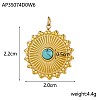 304 Stainless Steel & Natural & Synthetic Mixed Gemstone Beaded Pendants STAS-OY005-99G-7