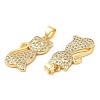 Brass Micro Pave Cubic Zirconia Pendants KK-P236-26G-2