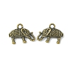 Tibetan Style Alloy Elephant Pendants TIBEP-23670-AB-FF-1