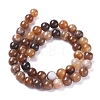 Natural Striped Agate/Banded Agate Beads Strands X-G-G582-8mm-55-2