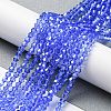 Transparent Electroplate Glass Beads Strands LS-GLAA-F029-3mm-C07-4