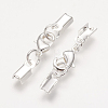 Clip Ends With Lobster Claw Clasps KK-G144-S-2