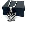 Retro Mythical 304 Stainless Steel Dragon Pendant Necklaces for Men Women XN5499-5