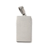 Non-Tarnish 304 Stainless Steel Stamping Blank Tag Pendants STAS-B053-03P-1