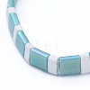 Rectangle Glass Seed Beads Stretch Bracelets BJEW-JB05298-5