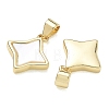 Rack Plating Brass & Natural White Shell Pendants SH-CBAB0A4-13G-2