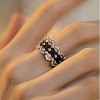 Alloy Micro Pave Cubic Zirconia Cuff Rings FS-WG8F0AC-01-4