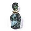 Assembled Synthetic Pyrite and Imperial Jasper Openable Perfume Bottle Pendants G-R481-15C-2