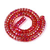 AB Color Plated Transparent Glass Beads Strands GLAA-T026-4x8mm-T10-2