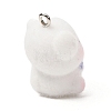Anmial Theme Flocking Opaque Resin Pendants RESI-G130-01A-2