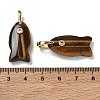 Natural Tiger Eye Pendants G-A297-01G-21-3