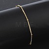 304 Stainless Steel Rondelle Round Snake Chain Bracelets SA-CBA2696-18G-2