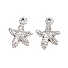 304 Stainless Steel Pendants X-STAS-L317-08P-1