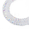 Electroplate Transparent Glass Beads Strands EGLA-N002-37-C01-3