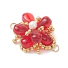Glass & Seed Beads Links Connector Charms PALLOY-MZ01183-01-3