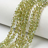 Electroplate Glass Beads Strands EGLA-A034-T3mm-K15-1