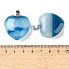 Dyed & Heated Natural Crystal Core Agate Pendants GG-CBACB71-04P-03-3