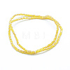 Electroplate Opaque Glass Beads Strands X-EGLA-J144-HR-B01-2