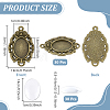 30Pcs Tibetan Style Alloy Pendant Cabochon Settings DIY-UN0008-63AB-3