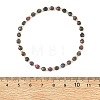 Natural Red Corundum/Ruby and Sapphire Faceted Beaded Stretch Bracelets for Women BJEW-JB14254-4