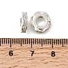 Infinity Brass Micro Pave Clear Cubic Zirconia European Beads KK-Z156-11P-2
