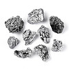 8~12Pcs Electroplated Natural Coal Quartz Geode Cornucopia Mineral Specimen G-N360-03D-2
