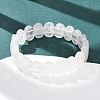Natural Quartz Crystal Faceted Beaded Stretch Bracelets for Women BJEW-K251-07T-2