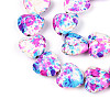 Spray Painted Synthetic Turquoise Beads Strands G-N352-28A-02-3