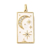 Rack Plating Brass & Cubic Zirconia Pendants KK-L216-008G-02-1