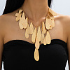 Exaggerated Alloy Teardrop Pendant Bib Necklaces for Women WG3386A-01-1