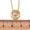 Brass Pave Cubic Zirconia Birth Stone Constellation Pendant Cable Chain Necklaces NJEW-D334-01G-08-5