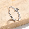 S925 Sterling Silver Adjustable Letter Rings for Women RJEW-M068-01P-I-1