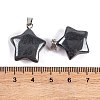 Natural Black Stone Pendants G-Q172-09P-02-3