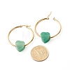 Heart Natural Green Aventurine Beads Earrings for Girl Women EJEW-JE04638-03-3