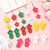 Spray Paint Alloy Jewerly Sets SJEW-YWC0001-01A-4
