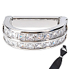 Alloy Pave Clear Cubic Zirconia Men's Tie Clips FIND-WH20043-070P-1