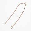 Brass Stud Earring Findings X-KK-F070-16RG-FF-1