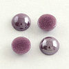 Pearlized Plated Opaque Glass Cabochons PORC-S801-5mm-16-1