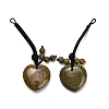 Heart Natural Unakite Pendant Decorations G-K353-07A-1