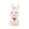 Animal Flocking Opaque Resin Pendants RESI-I353-01P-06-1
