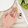 Gorgecraft 2Pcs 2 Colors Leather and Zinc Alloy Mobile Phone Finger Rings AJEW-GF0005-82-3