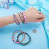 32Pcs 8 Styles Polyester & Spandex Cord Braided Bead Bracelets BJEW-TAC0066-7