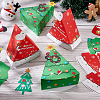 20Pcs 2 Colors Christmas Theme Foldable Triangle Cardboard Boxes CON-BC0006-96-4